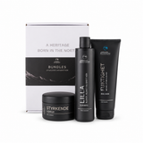 Jarmann Beerenberg Blond Pleie Bundle med Lilla Sjampo, Fuktighet Balsam og Styrkende Hårkur i eske