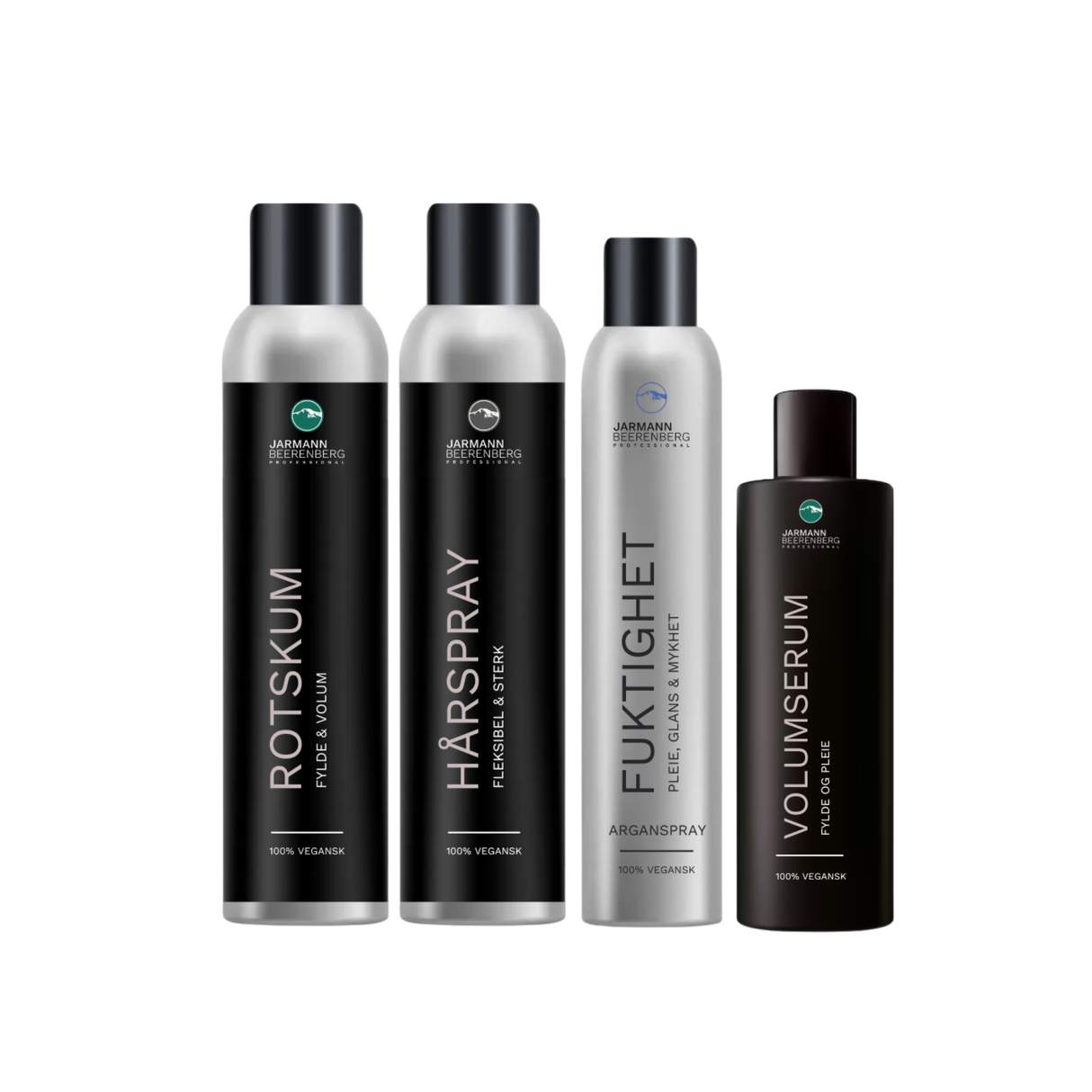 ROTSKUM, HÅRSPRAY, ARGANSPRAY OG VOLUMSERUM