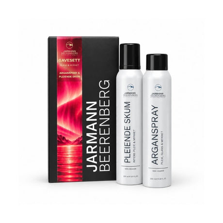 Jarmann Beerenberg gaveeske med Arganspray og pleiende skum for hår