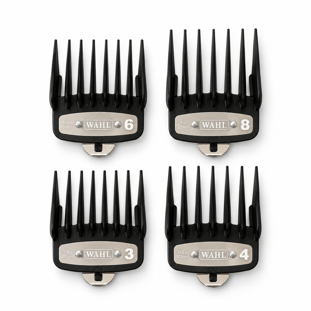 Wahl Premium Clipper Combs sett med fire avstandskammer