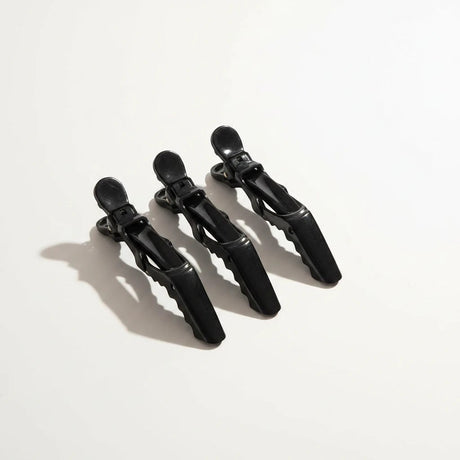 GRIMM.NO black crane hair clips with strong grip for styling, sectioning, and coloring hair in a pack of six
