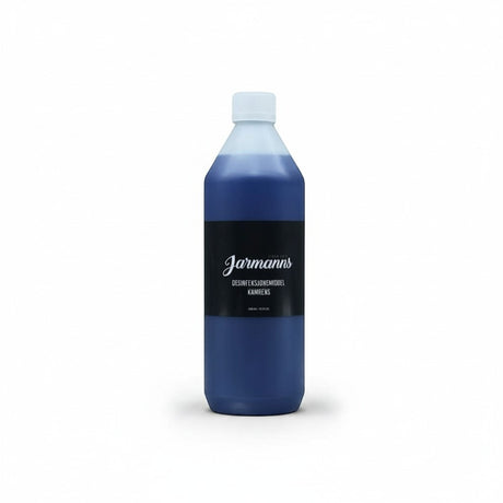GRIMM.NO Kamrens 1000ML deep blue disinfectant liquid in a clear plastic bottle with a white cap and black label.