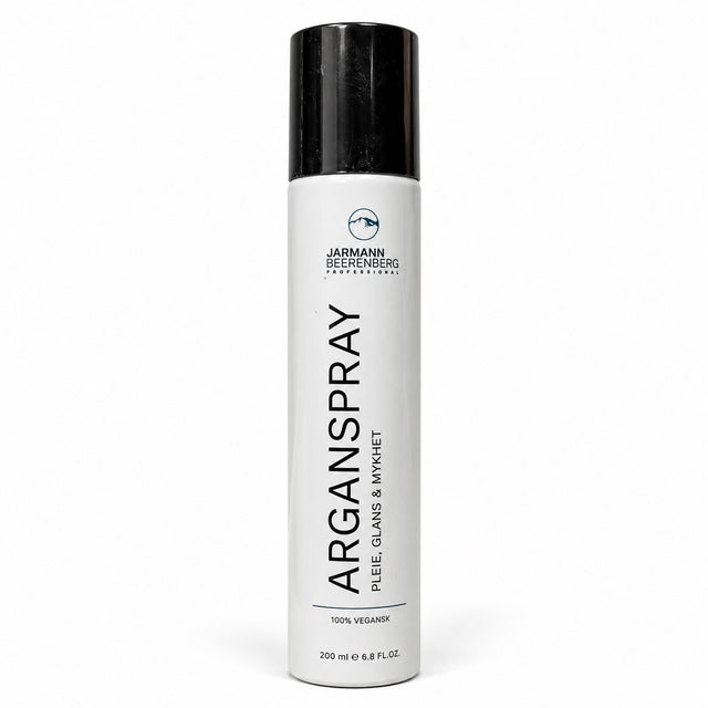 ARGANSPRAY – SKADET ETIKETT/EMBALLASJE – faktisk emballasje med synlige skader