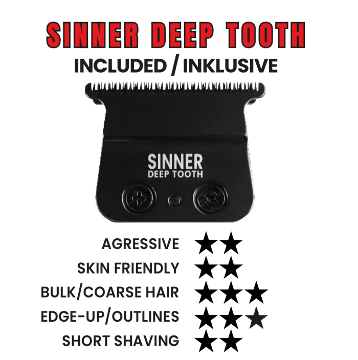 SINNER DEEP TOOTH BLADE | SINNER TRIMMER - GRIMM.NO