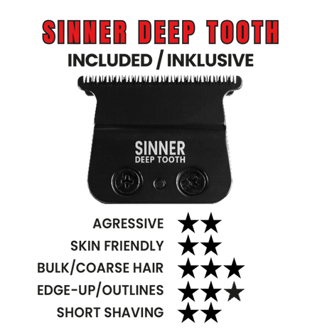 SINNER DEEP TOOTH BLADE | SINNER TRIMMER - GRIMM.NO
